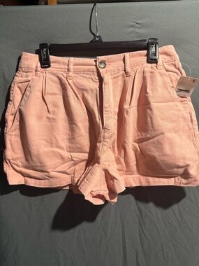 Free People Women's High-Rise Peach Casual Shorts